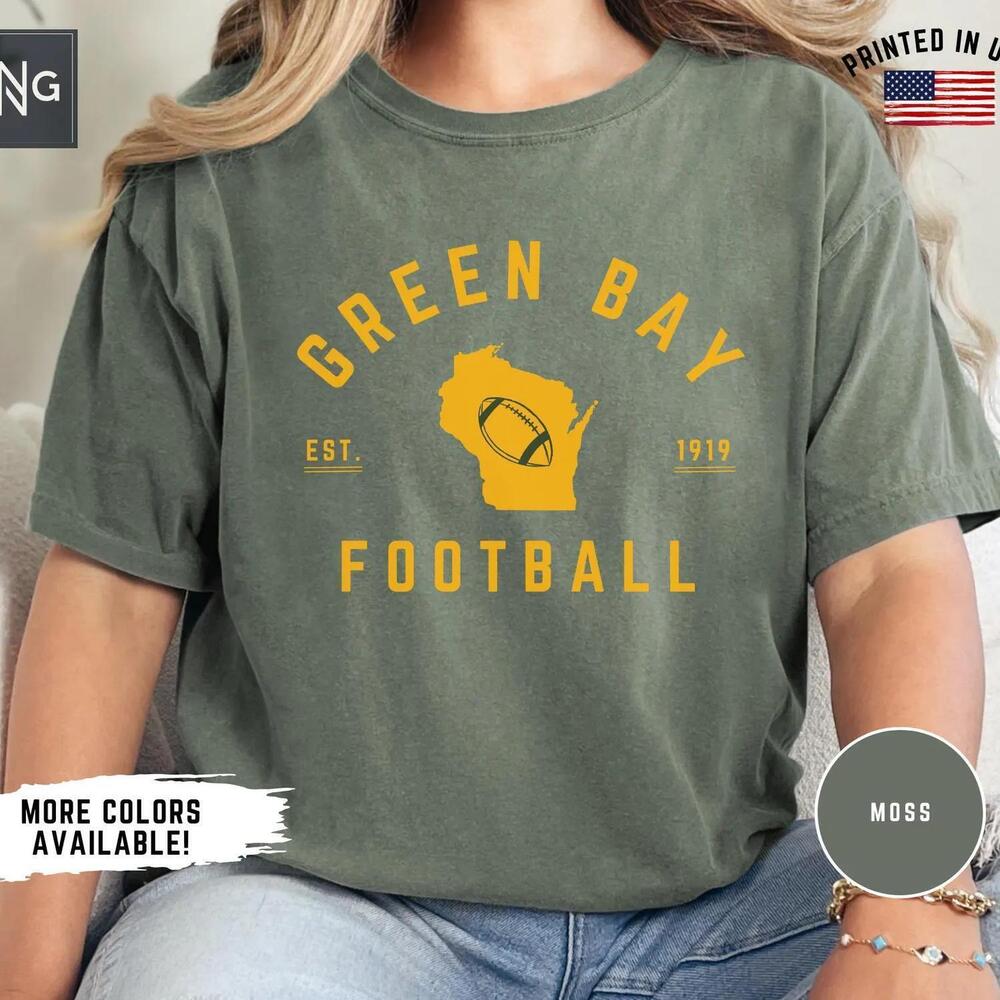 Retro Green Bay Packer Football Gameday Fan Apparel Gift Shirt